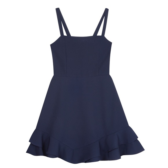 Rare Editions Other - Rare Editions Big Girls Scuba Ruffle Hem Skater Dress with Tie Bow Back - 12